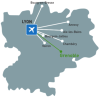 Grenoble-Lyon map